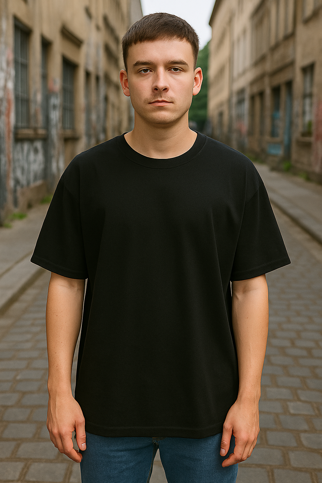 VACANCY Oversized Shirt Backprint - Minimal_Vibes