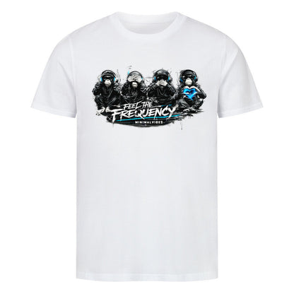 Men – Premium Shirt – Feel The Frequency Print – Front Print – Minimal Vibes Berlin Techno Streetwear