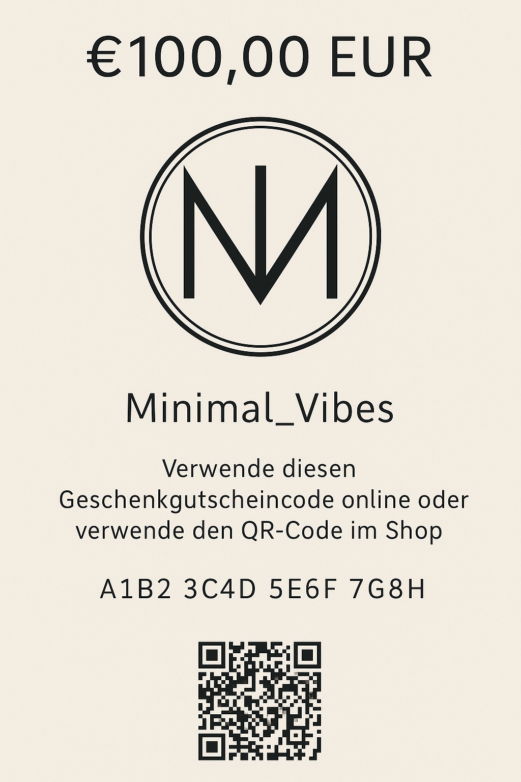 Minimal Vibes Gutschein - Minimal_Vibes