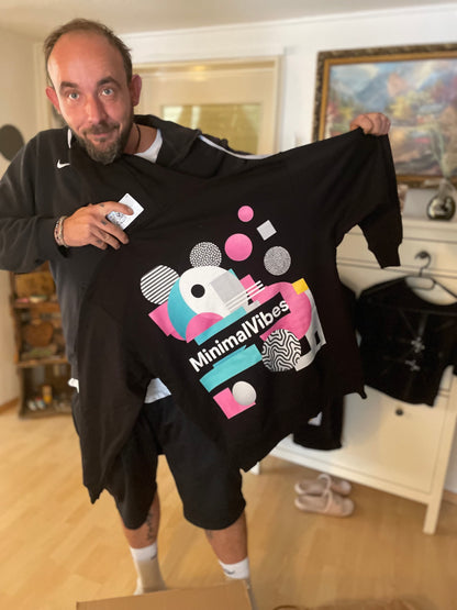 Unisex – Oversized Zipper Hoodie – Geometric Vibes Print – Backprint