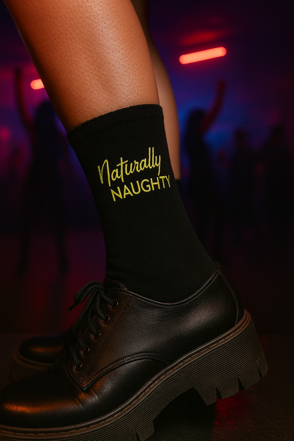 Unisex – Socken – Naturally NAUGHTY Print – Frontprint