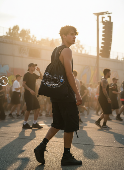 Gym Bag – Frequency Statement Print – Front Print – Minimal Vibes Berlin Techno Streetwear