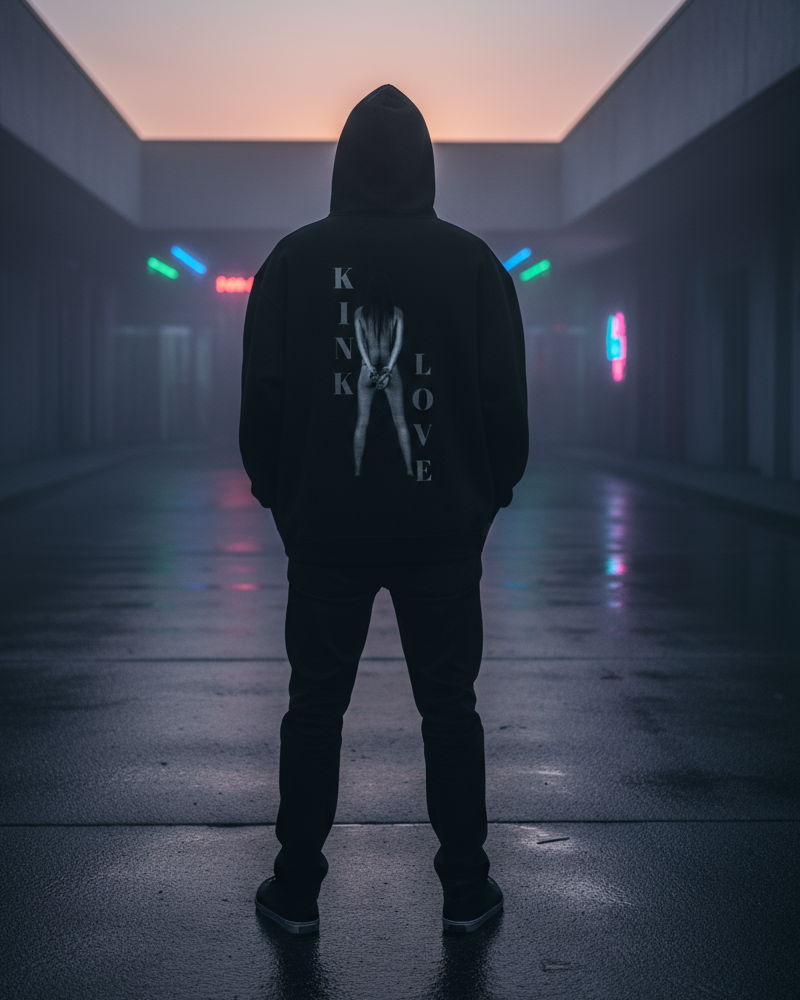 Unisex – Oversized Hoodie – Kink Love Print – Backprint