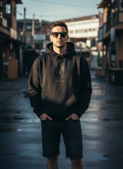 Unisex – Premium Hoodie – Minimal 'M' Logo & Schriftzug – Frontprint