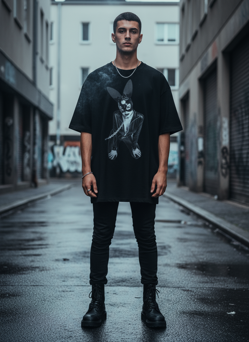 Unisex – Oversized Shirt –  Kink Print – Frontprint