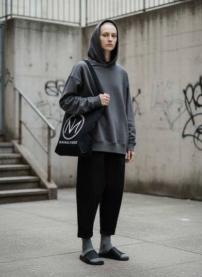 Jutebeutel – Minimal Vibes Logo Print – Frontprint