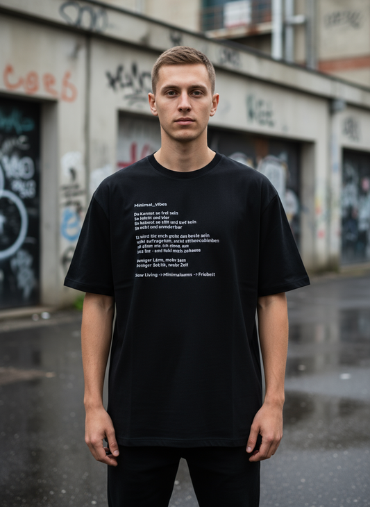 Herren – Organic Shirt – Mindful Statement & Logo Print – Front & Back Print