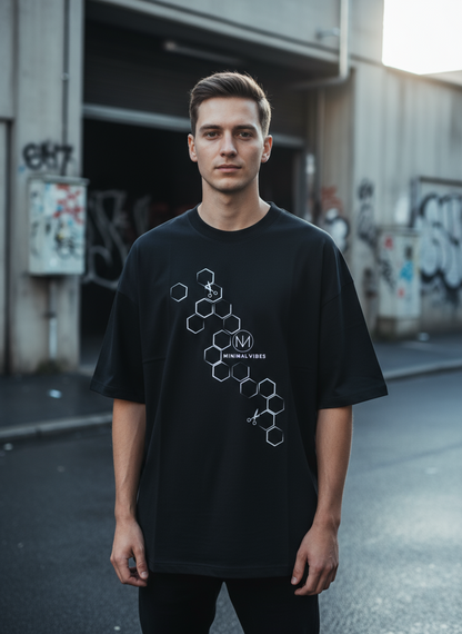 Unisex – Organic Oversized Shirt – Geometric Vibes – Frontprint