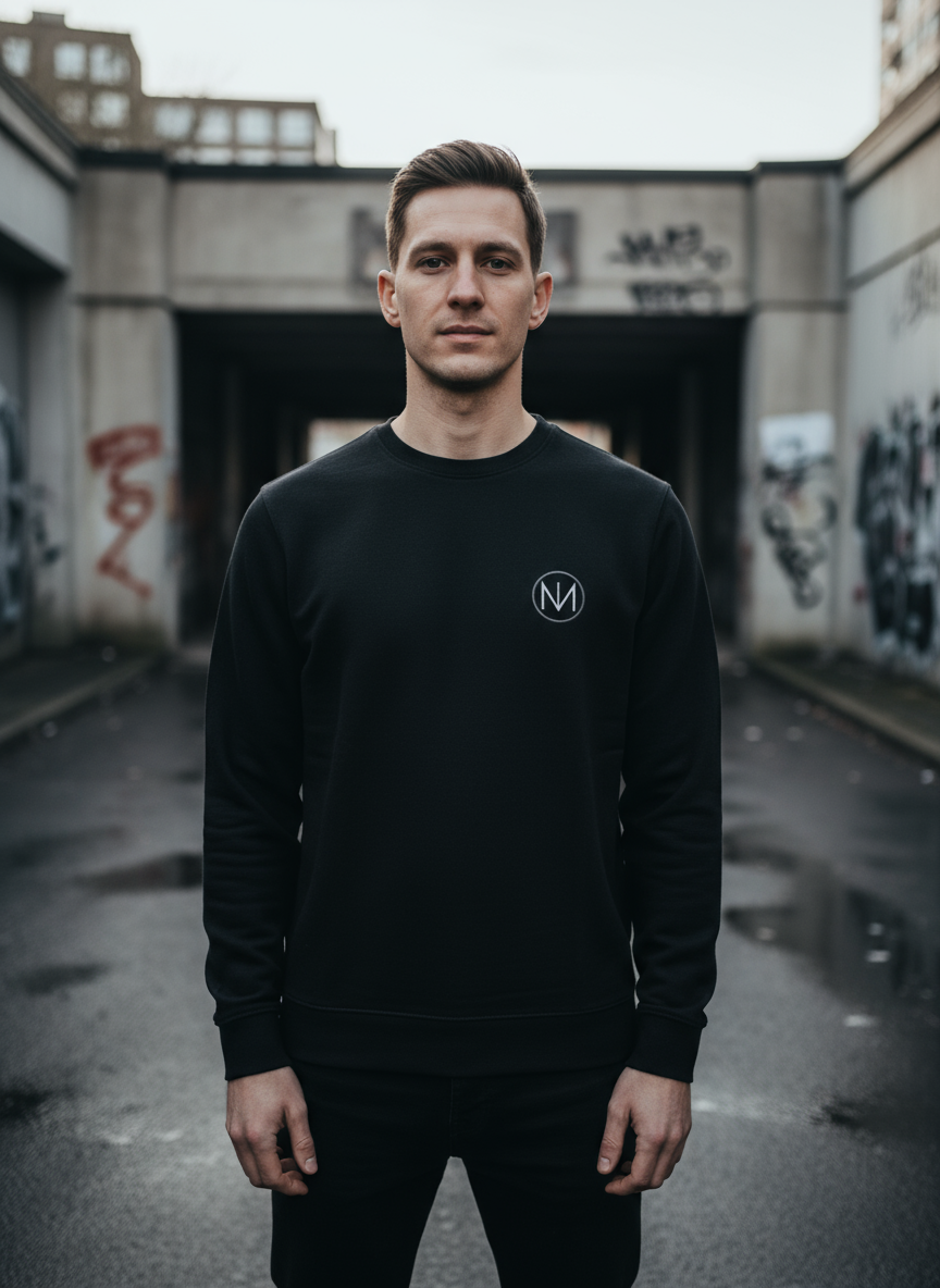 Unisex – Organic Sweatshirt – Clean Front, Bold Back – Front & Back Print