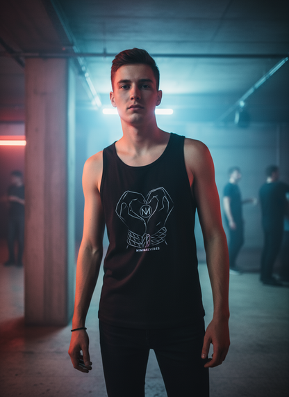 Herren – Premium Organic Tanktop – BDSM Heart Print – Frontprint