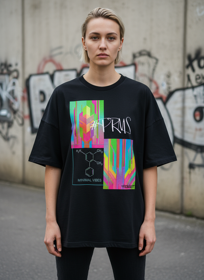 Unisex – Oversize Shirt – Colorful Collage Print – Frontprint