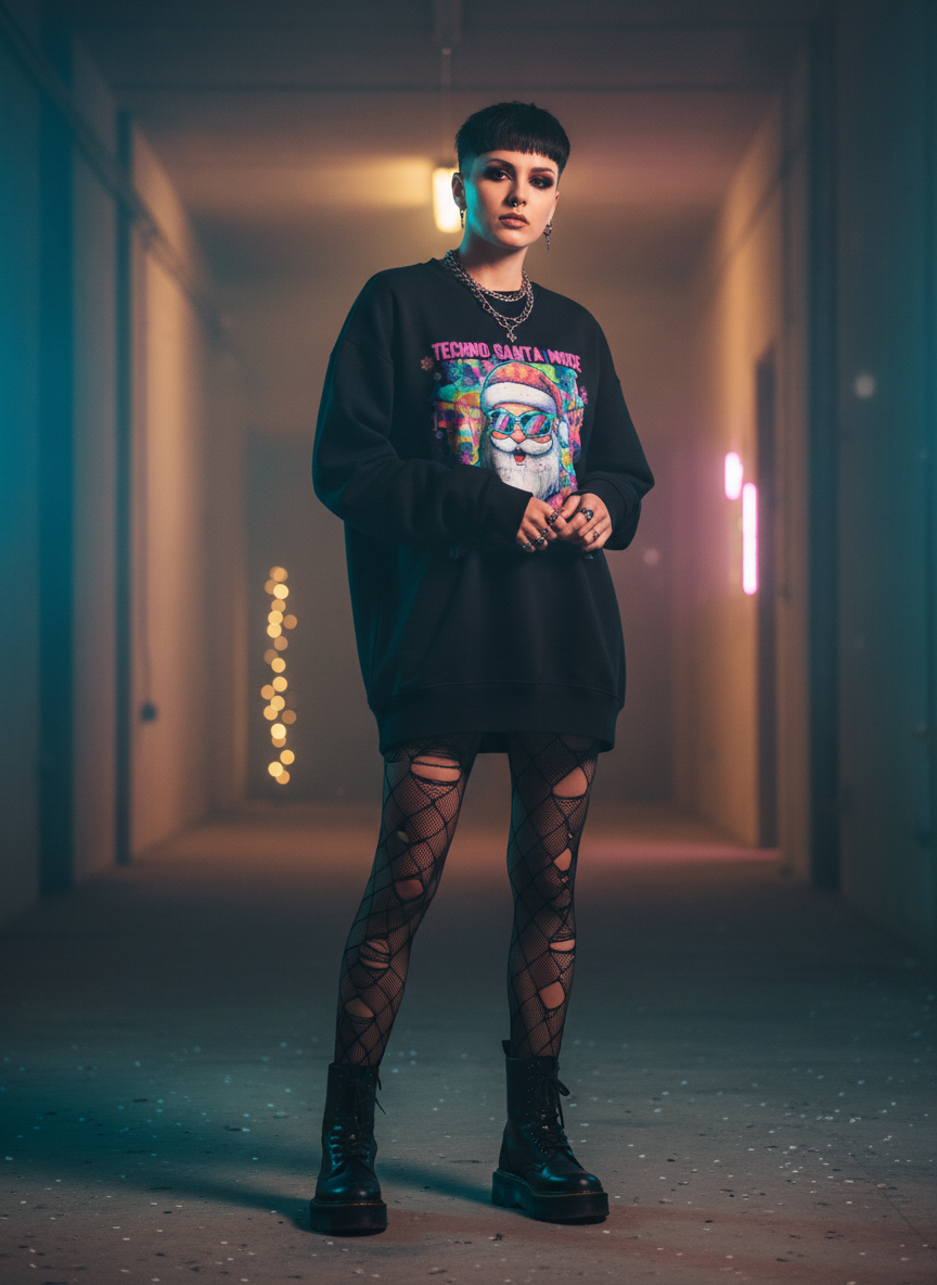 Unisex - Santa Techno Mode - Sweatshirt