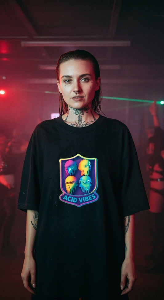 Unisex – Oversized Shirt – Acid Vibes Print – Front & Back Print