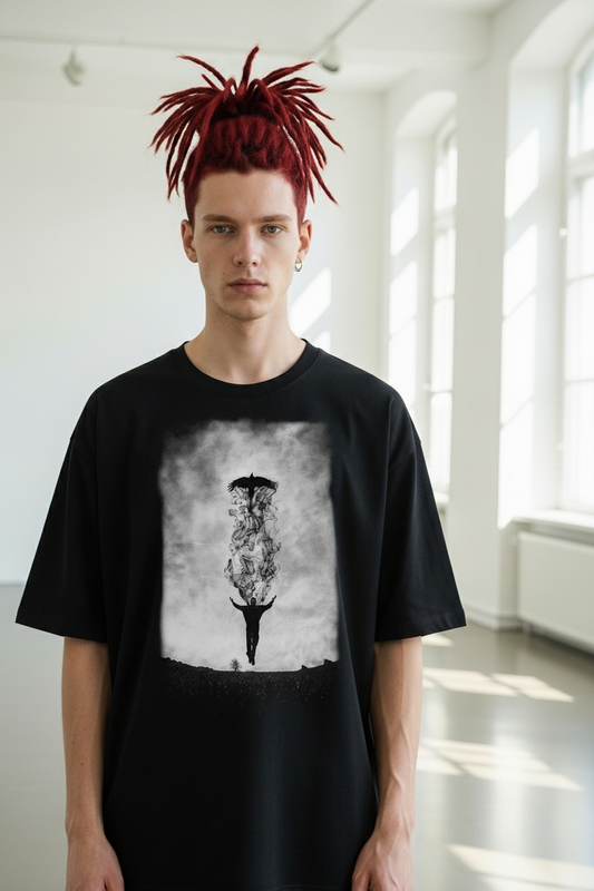 Unisex – Oversized Shirt – Spirit Rising Print – Frontprint