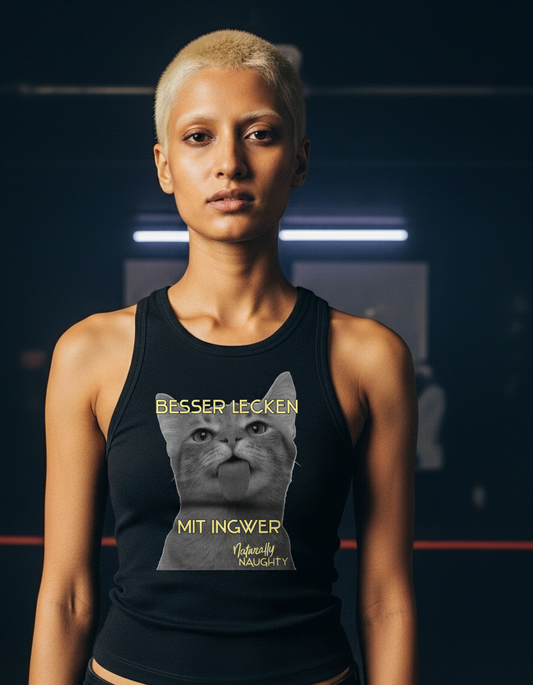 Damen – Classic Tanktop – Besser Lecken mit Ingwer Print – Frontprint